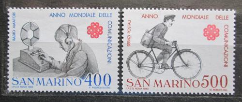 Poštové známky San Marino 1983 Svìtový rok komunikace Mi# 1280-81