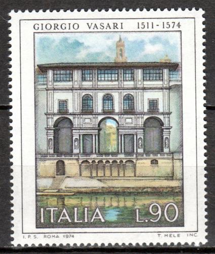 Poštová známka Taliansko 1974 Architektúra, Giorgio Vasari Mi# 1476