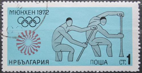 Poštová známka Bulharsko 1972 LOH Mnichov, veslování Mi# 2172