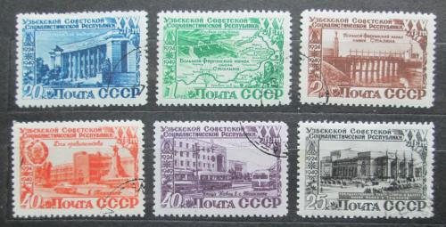 Poštové známky SSSR 1950 Uzbecká republika, 25. výroèie Mi# 1432-37
