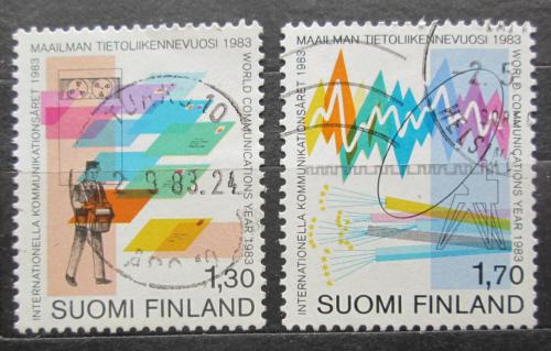 Poštové známky Fínsko 1983 Svìtový rok komunikace Mi# 924-25