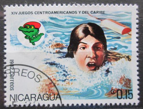 Poštová známka Nikaragua 1982 Plávanie Mi# 2273
