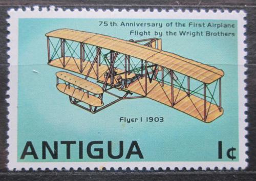 Poštová známka Antigua 1978 Lietadlo bratøí Wrightù Mi# 492