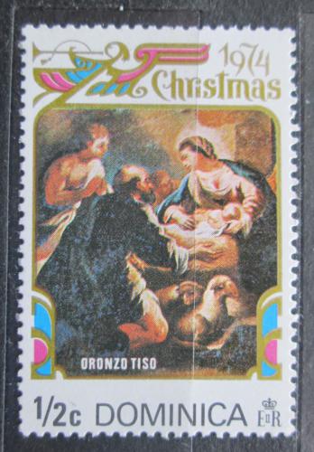Poštová známka Dominika 1974 Vianoce, umenie, Oranzo Tiso Mi# 410