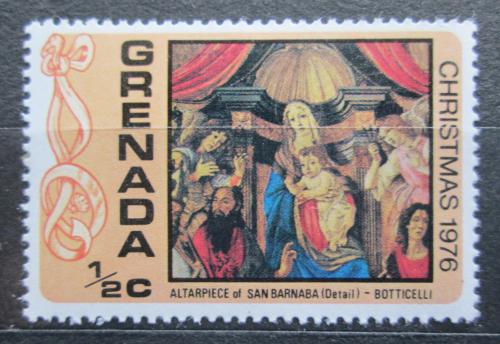 Poštová známka Grenada 1976 Vianoce, umenie, Sandro Botticelli Mi# 806