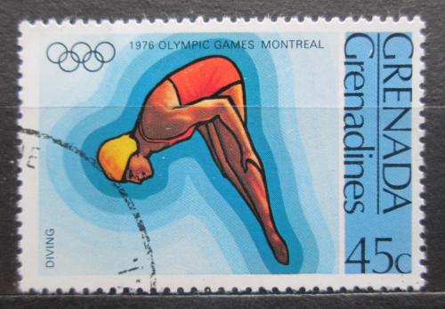 Poštová známka Grenada Gren. 1976 LOH Montreal, skoky do vody Mi# 197