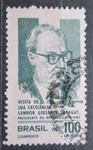 Potovn znmka Brazlie 1965 Prezident Giuseppe Saragat Mi# 1088