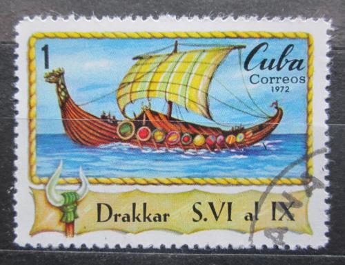Poštová známka Kuba 1972 Vikingská loï Mi# 1821