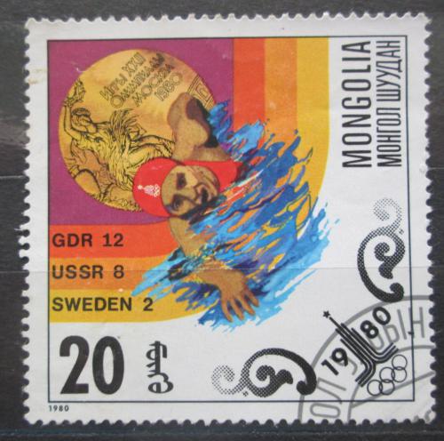 Poštová známka Mongolsko 1980 LOH Moskva, plavání Mi# 1303
