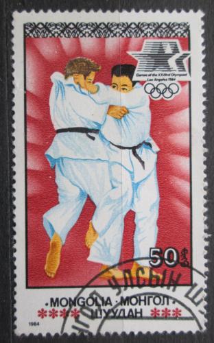Poštová známka Mongolsko 1984 LOH Los Angeles, judo Mi# 1619