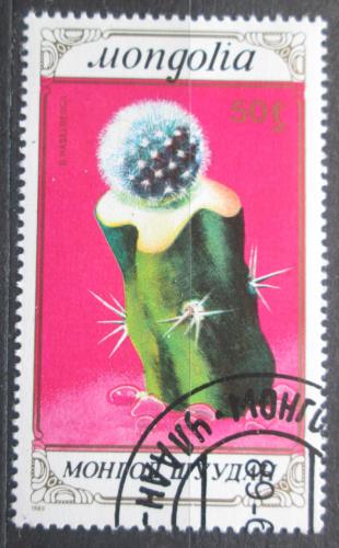 Poštová známka Mongolsko 1989 Kaktus, Notocactus haselbergii Mi# 2053 