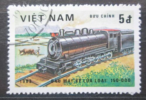 Potov znmka Vietnam 1983 Parn lokomotva Mi# 1296