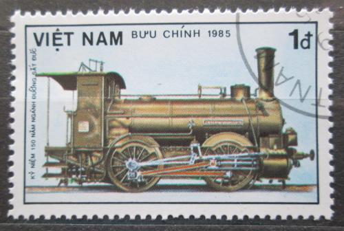 Potov znmka Vietnam 1985 Parn lokomotva Mi# 1609
