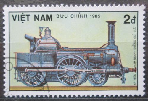 Potov znmka Vietnam 1985 Parn lokomotva Mi# 1610
