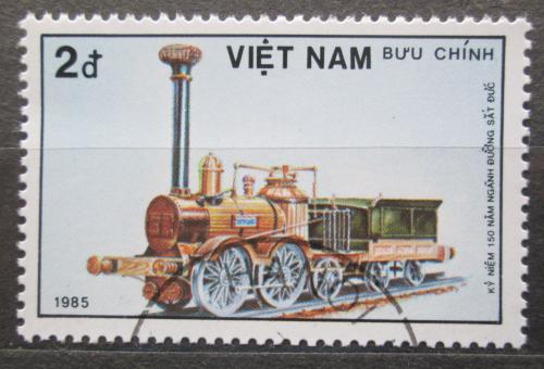 Potov znmka Vietnam 1985 Parn lokomotva Mi# 1611