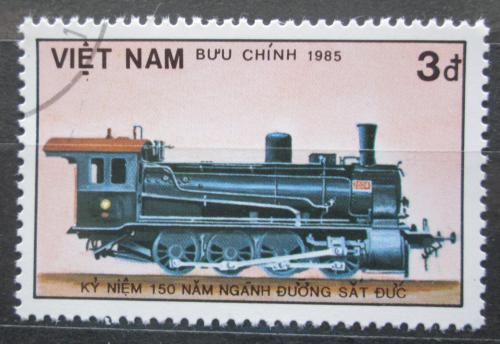 Potov znmka Vietnam 1985 Parn lokomotva Mi# 1612