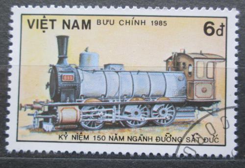 Potov znmka Vietnam 1985 Parn lokomotva Mi# 1614