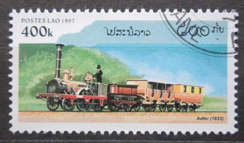 Poštová známka Laos 1997 Parní lokomotíva Mi# 1557