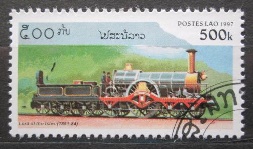 Poštová známka Laos 1997 Parní lokomotíva Mi# 1558