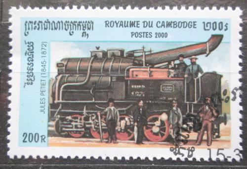 Poštová známka Kambodža 2000 Stará lokomotíva Mi# 2054