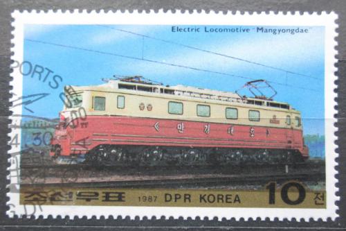 Poštová známka KLDR 1987 Lokomotíva Mi# 2842