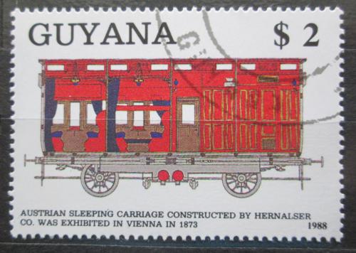 Poštová známka Guyana 1989 Spací vùz Mi# 2475 Kat 4.50€