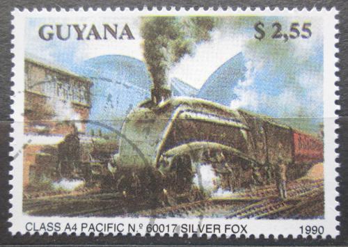 Poštová známka Guyana 1990 Parní lokomotíva Mi# 3171