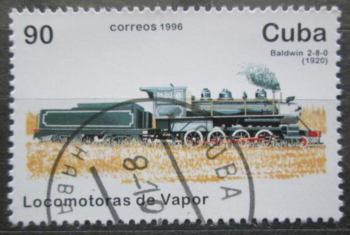 Poštová známka Kuba 1996 Parní lokomotíva Mi# 3950