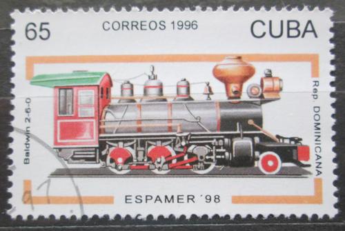 Poštová známka Kuba 1996 Parní lokomotíva Mi# 3979