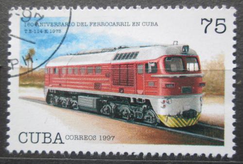 Poštová známka Kuba 1997 Sovìtská lokomotíva Mi# 4076
