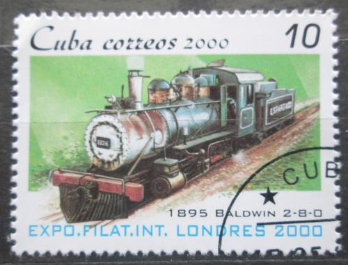 Poštová známka Kuba 2000 Parní lokomotíva Mi# 4271