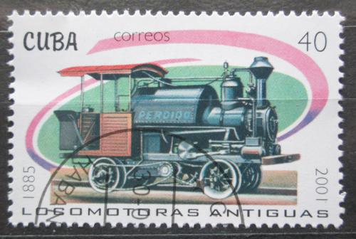 Poštová známka Kuba 2001 Parní lokomotíva Mi# 4340