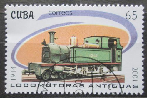 Poštová známka Kuba 2001 Parní lokomotíva Mi# 4341