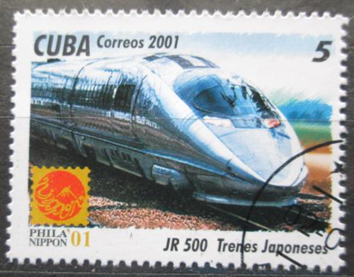Poštová známka Kuba 2001 Moderní lokomotíva Mi# 4359