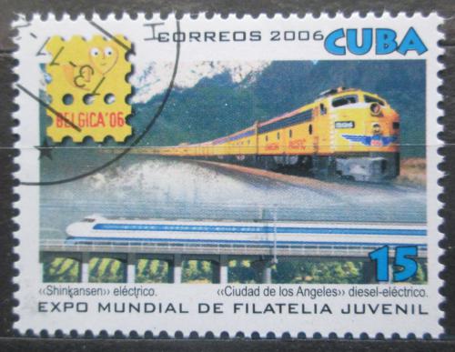 Poštová známka Kuba 2006 Dieselová lokomotíva Mi# 4864