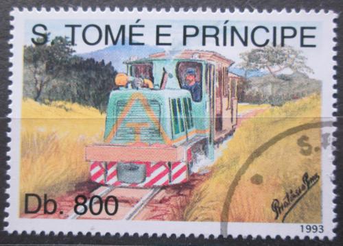 Poštová známka Svätý Tomáš 1993 Lokomotíva Mi# 1415 Kat 6€