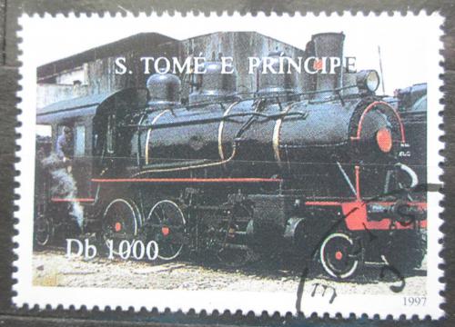 Poštová známka Svätý Tomáš 1997 Švýcarská lokomotíva Mi# 1731 Kat 3.30€