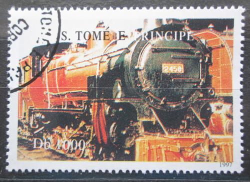 Poštová známka Svätý Tomáš 1997 Švýcarská lokomotíva Mi# 1732 Kat 3.30€
