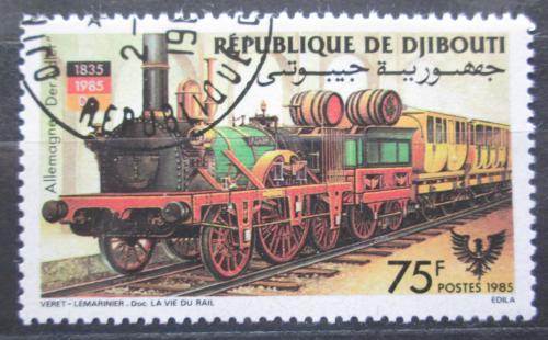 Poštová známka Džibutsko 1985 Parní lokomotíva Mi# 440