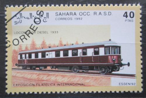 Poštová známka Sahara 1992 Lokomotíva Mi# N/N