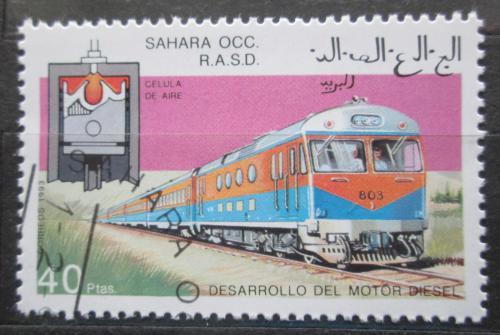 Poštová známka Sahara 1993 Dieselová lokomotíva Mi# N/N