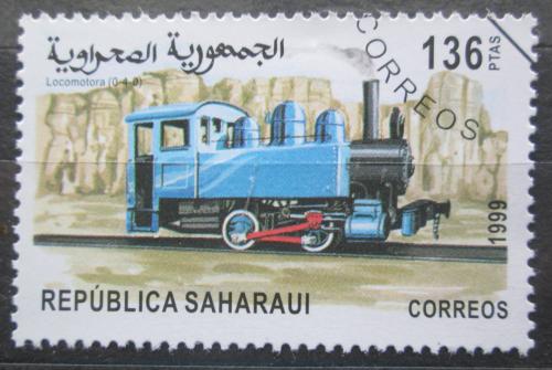 Poštová známka Sahara 1999 Parní lokomotíva Mi# N/N