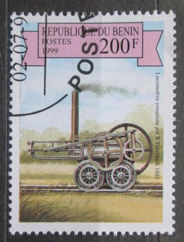 Poštová známka Benin 1999 Stará parní lokomotíva Mi# 1172
