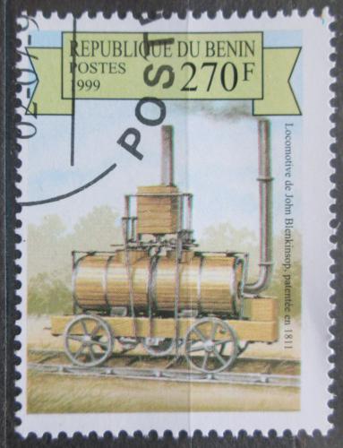 Poštová známka Benin 1999 Stará parní lokomotíva Mi# 1173