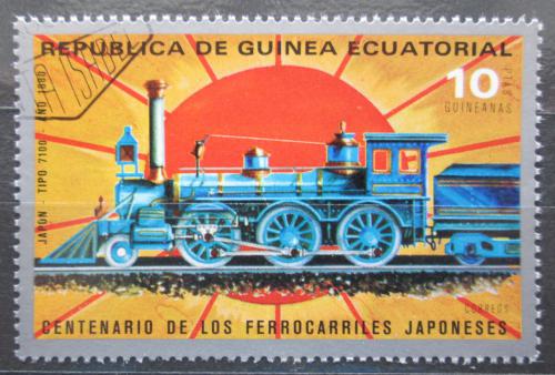 Poštová známka Rovníková Guinea 1972 Stará parní lokomotíva Mi# 151