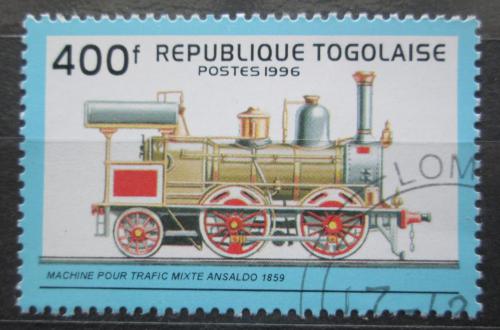 Poštová známka Togo 1996 Parní lokomotíva Mi# 2490