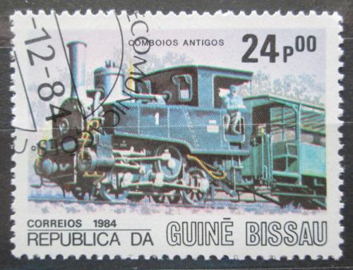 Poštová známka Guinea-Bissau 1984 Parní lokomotíva Mi# 830