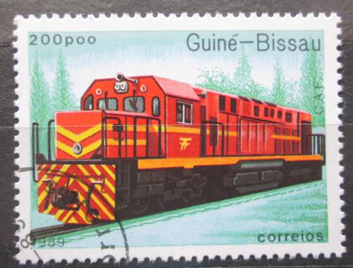 Poštová známka Guinea-Bissau 1989 Lokomotíva Mi# 1035