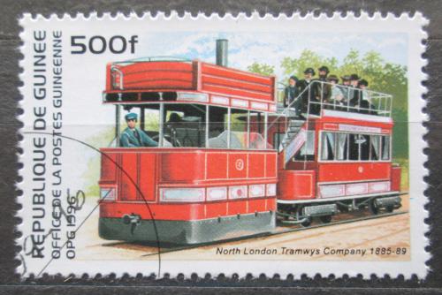Poštová známka Guinea 1996 Londýnské tramvaje Mi# 1584