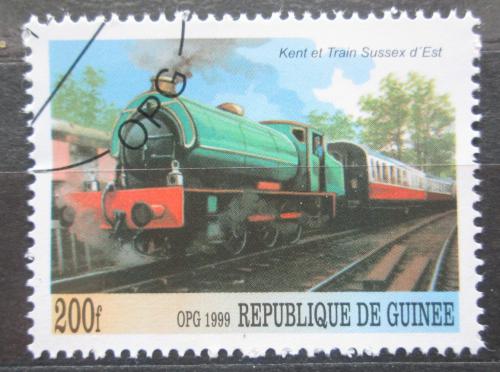 Poštová známka Guinea 1999 Parní lokomotíva Mi# 2722